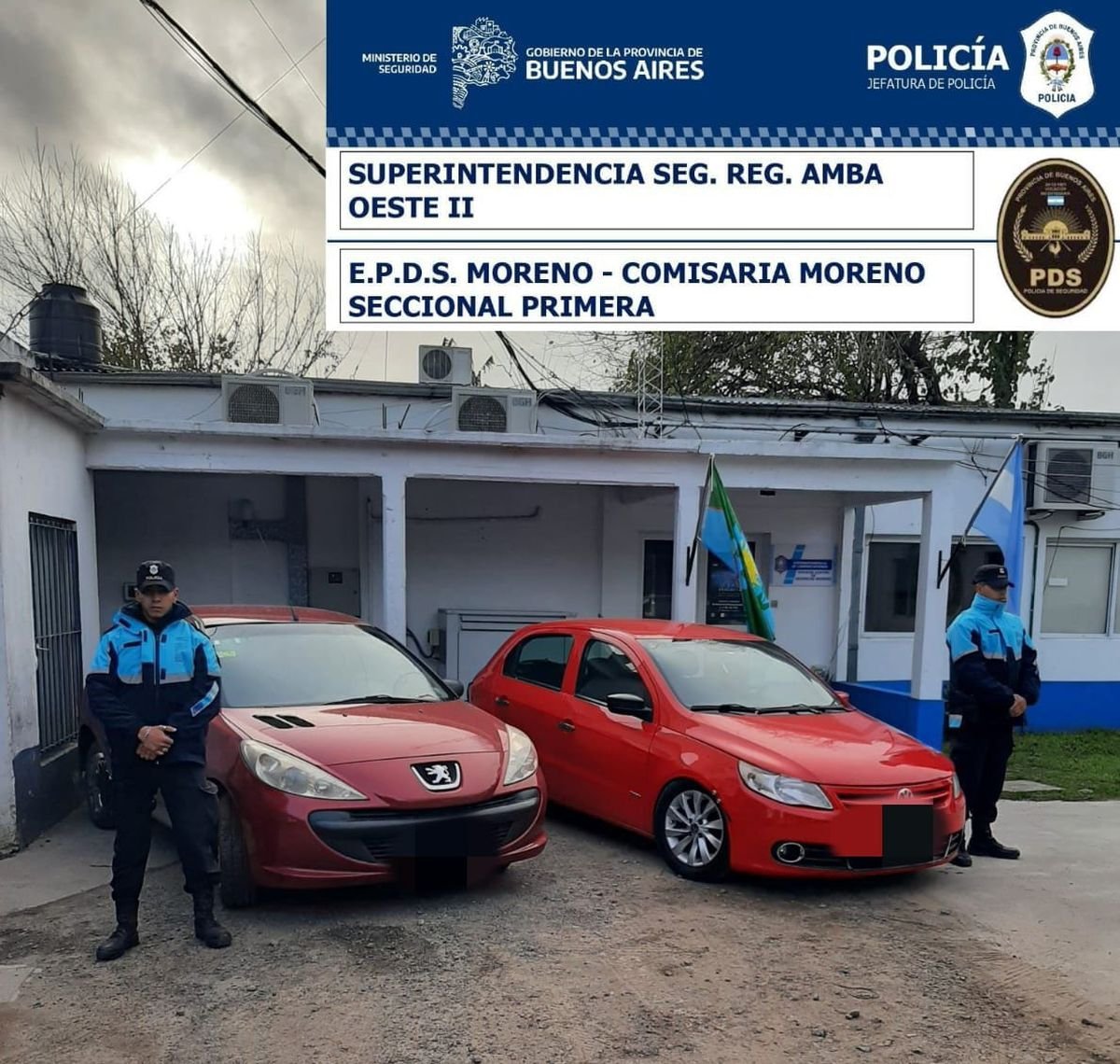 Los delincuentes hab&iacute;an cometido un robo en Moreno el pasado 27 de febrero.