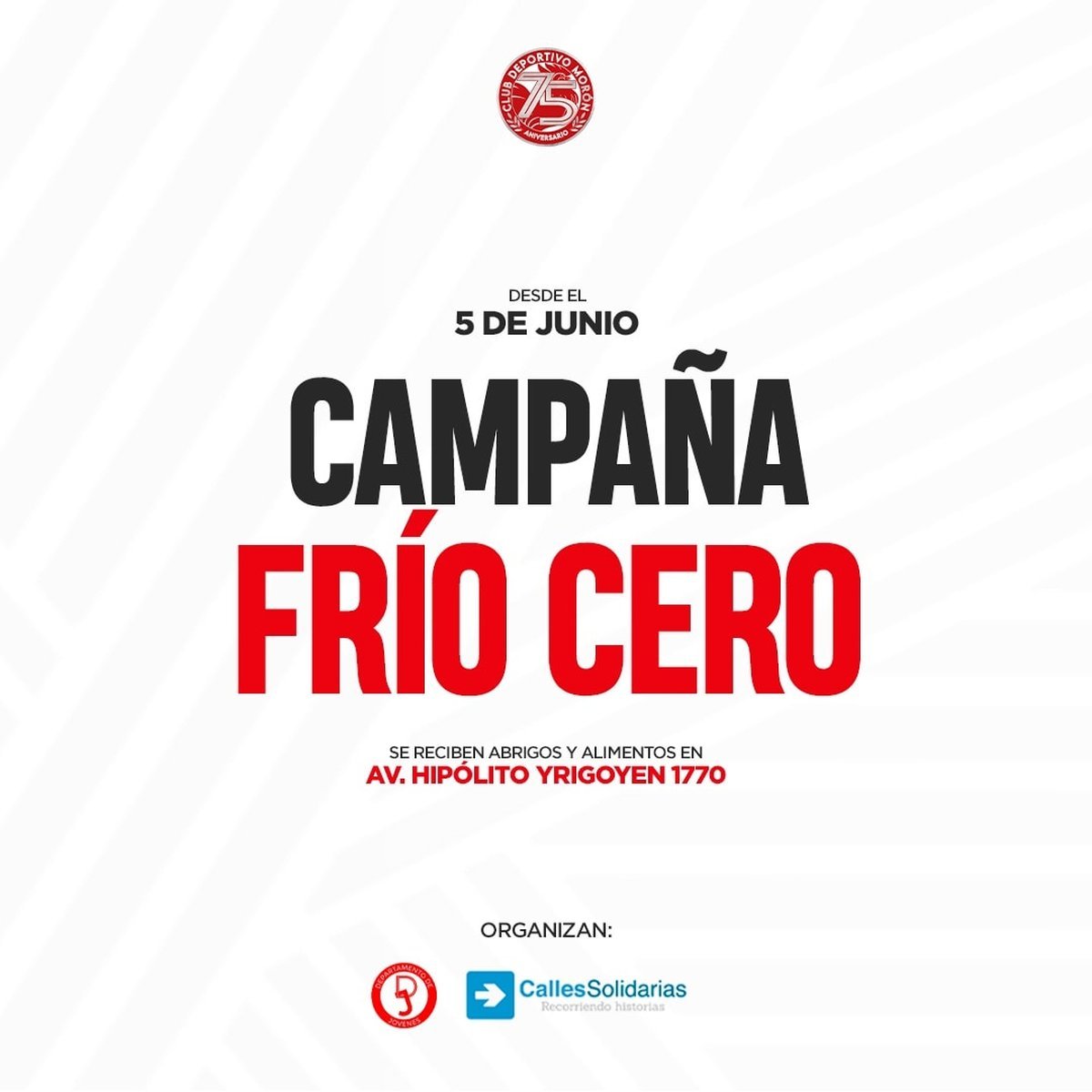 Flyer para la comunicaci&oacute;n de la campa&ntilde;a de Deportivo Mor&oacute;n.