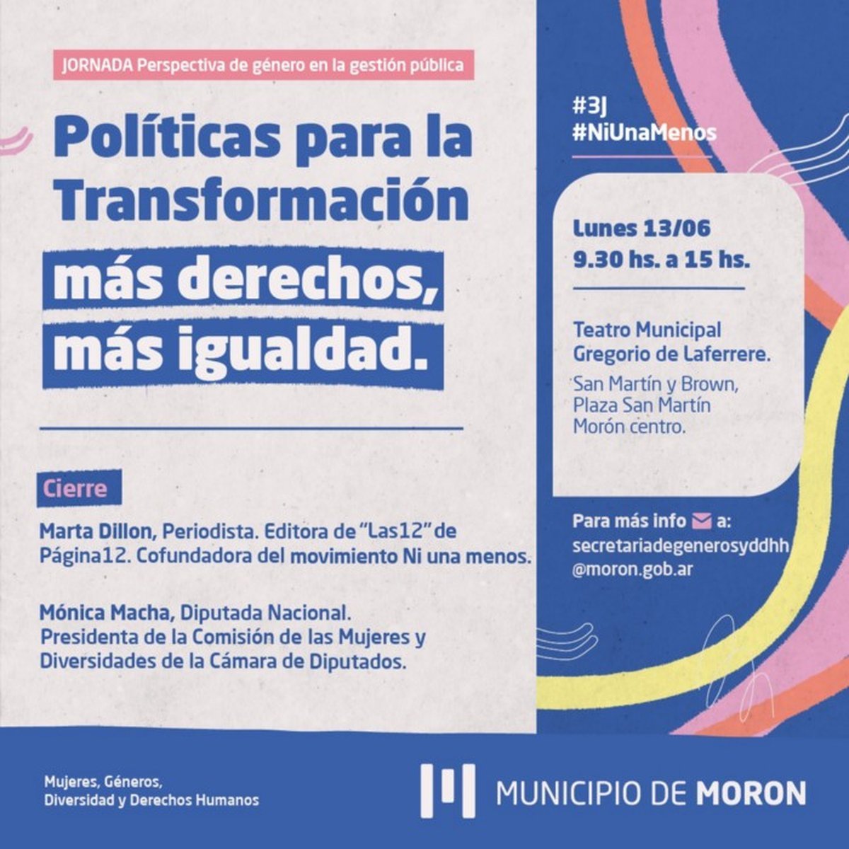 El Municipio de Mor&oacute;n organizar&aacute; el encuentro Pol&iacute;ticas Para La Transformaci&oacute;n. M&aacute;s Derechos, M&aacute;s Igualdad.&nbsp;