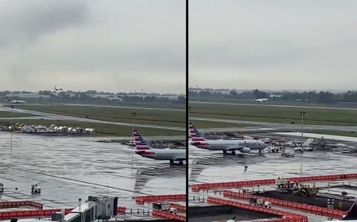 Incre&iacute;ble video viral: un avi&oacute;n sufre la explosi&oacute;n de una de sus turbinas en pleno despegue. Foto: Medio Tiempo (M&eacute;xico).