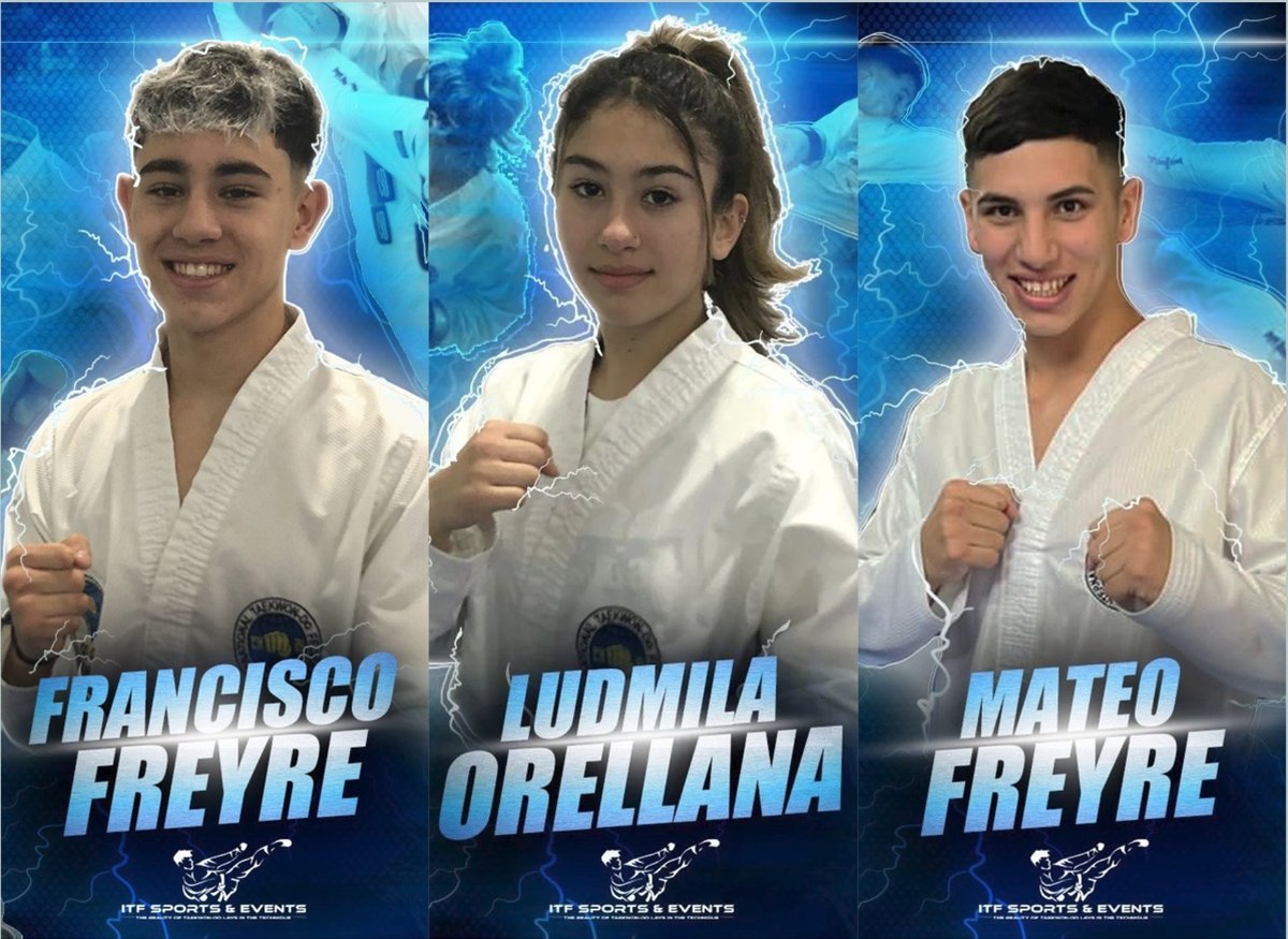 J&oacute;venes de Moreno que participar&aacute;n del Mundial de Taekwondo.