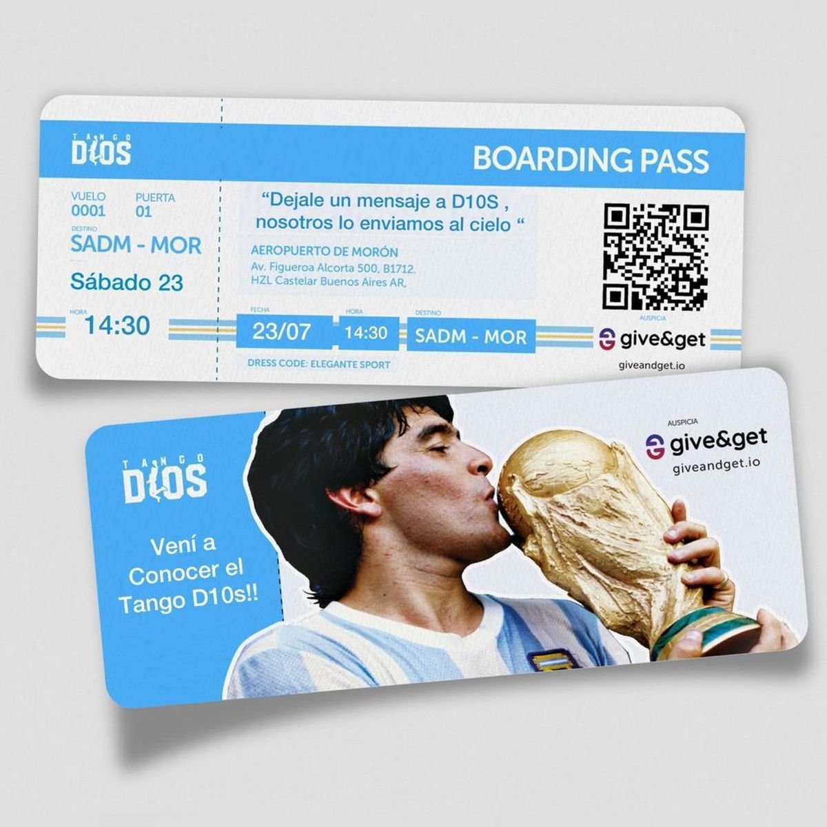 Pasaje para viajar en Tango D10s.