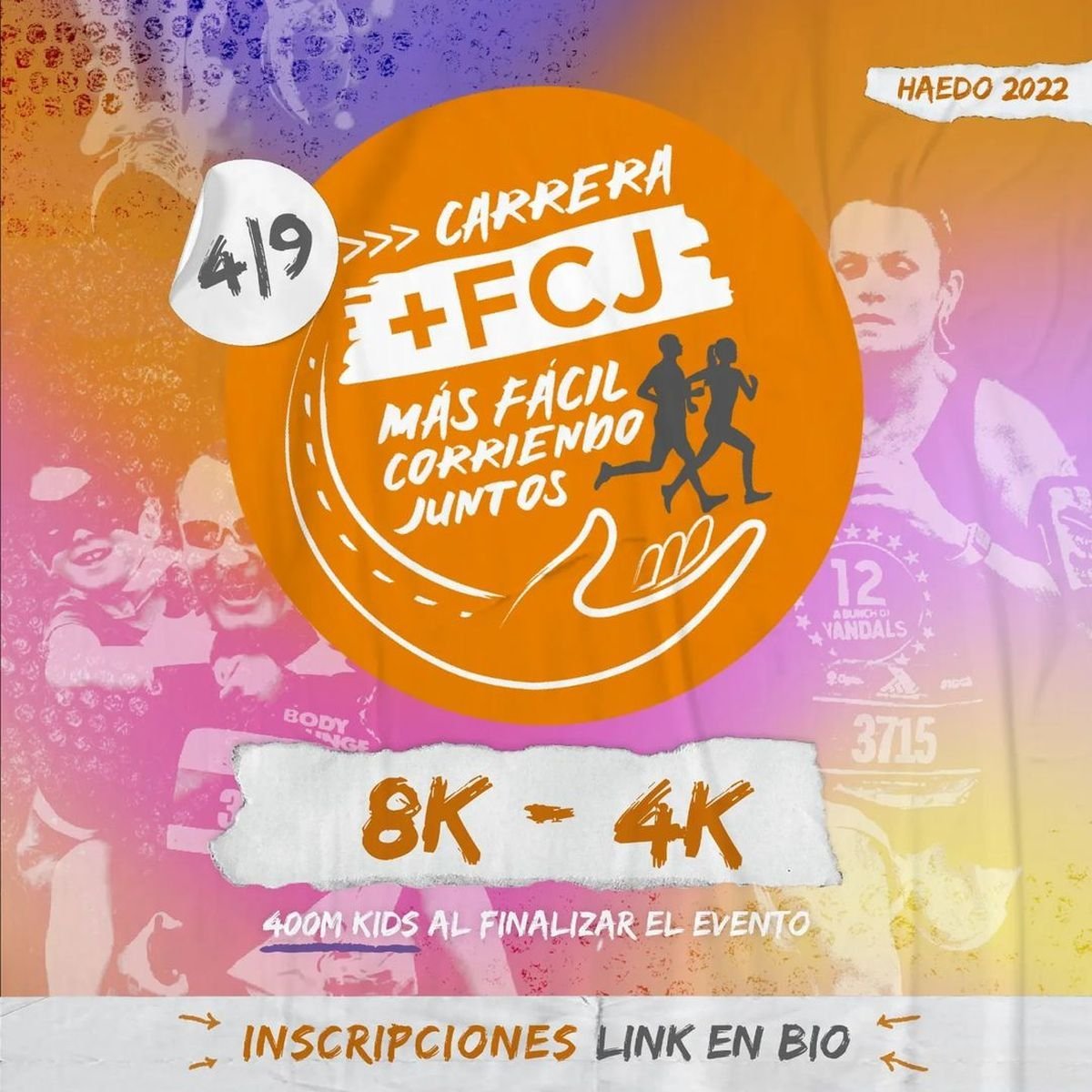 Flyer de la carrera que organiza la ONG en Haedo.