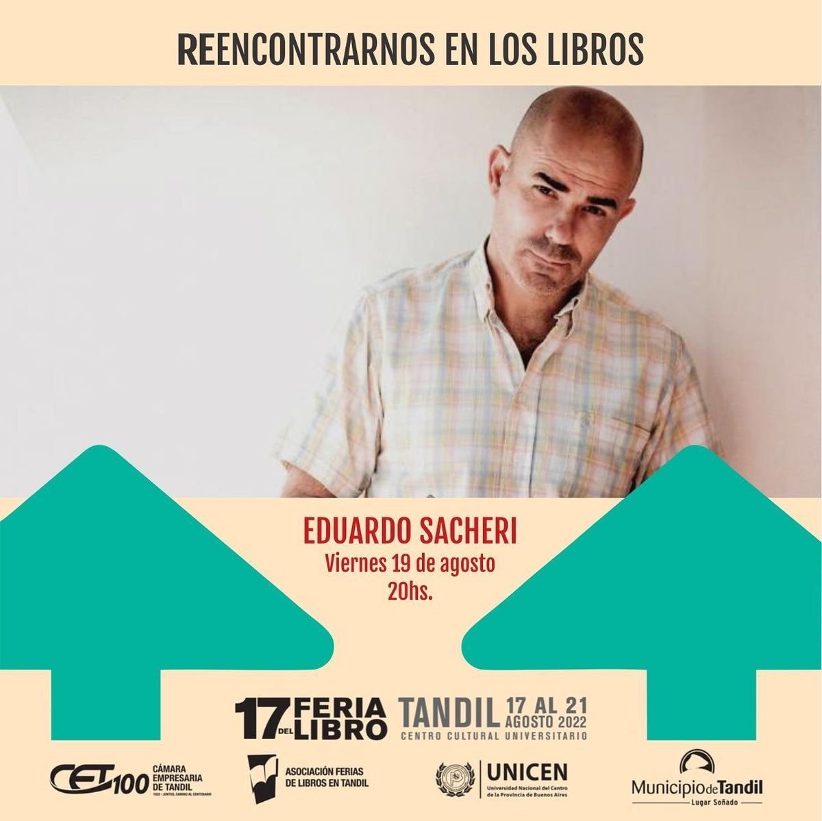 El historiador de Castelar, Eduardo Sacheri, estar&aacute; presente en la Feria del Libro de Tandil.