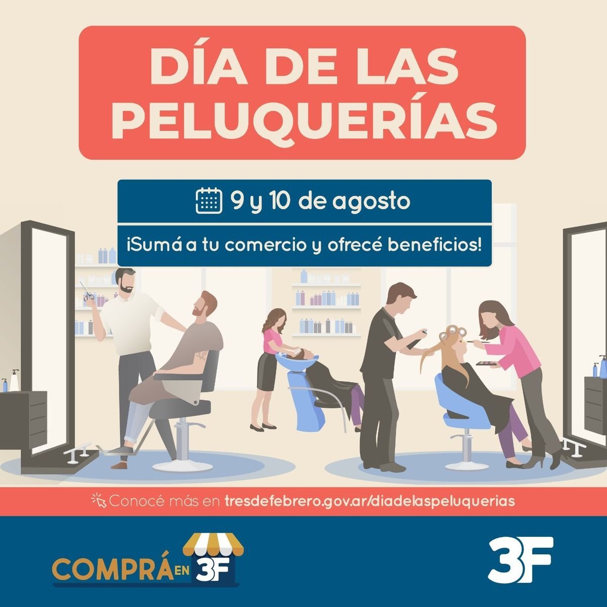Llega el D&iacute;a de las Peluquer&iacute;as a Tres de Febrero.