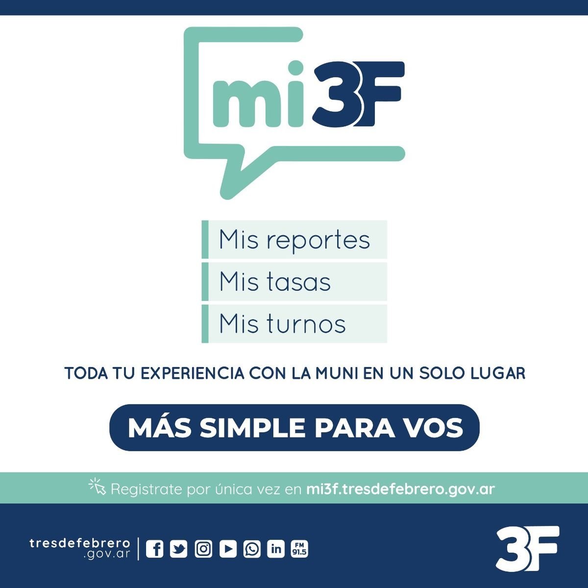 Lanzaron una nueva plataforma Mi 3F para los vecinos de Tres de Febrero.