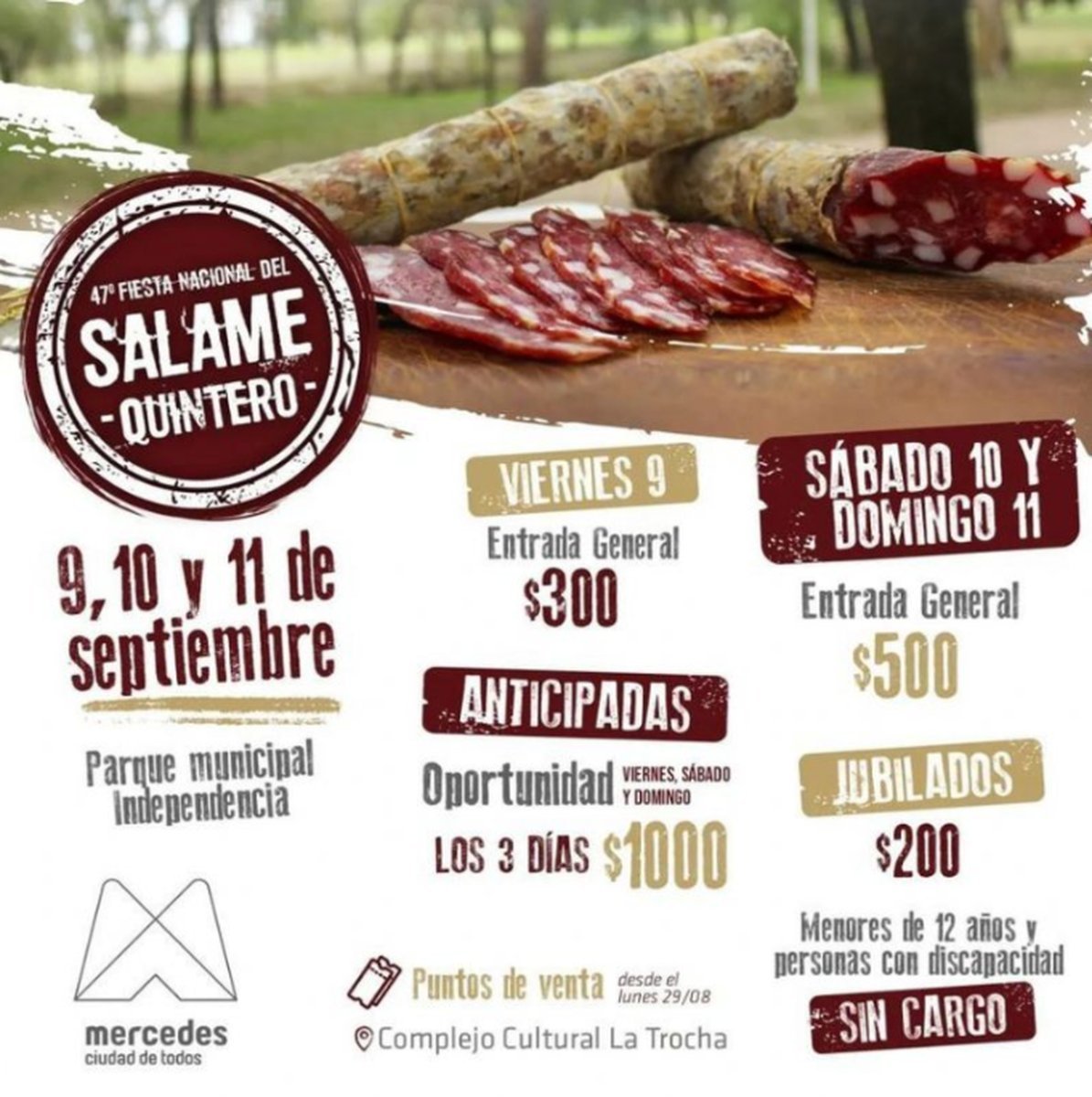 Flyer del Municipio de Mercedes.