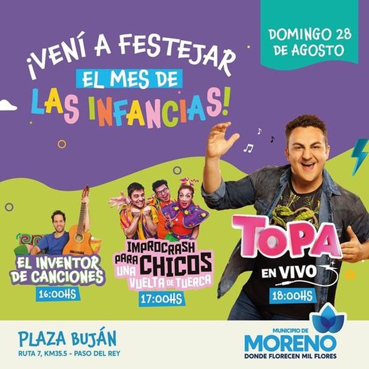 Flyer Municipio de Moreno.