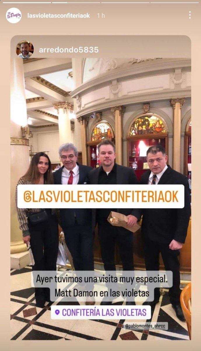 Matt Damon con el equipo de 