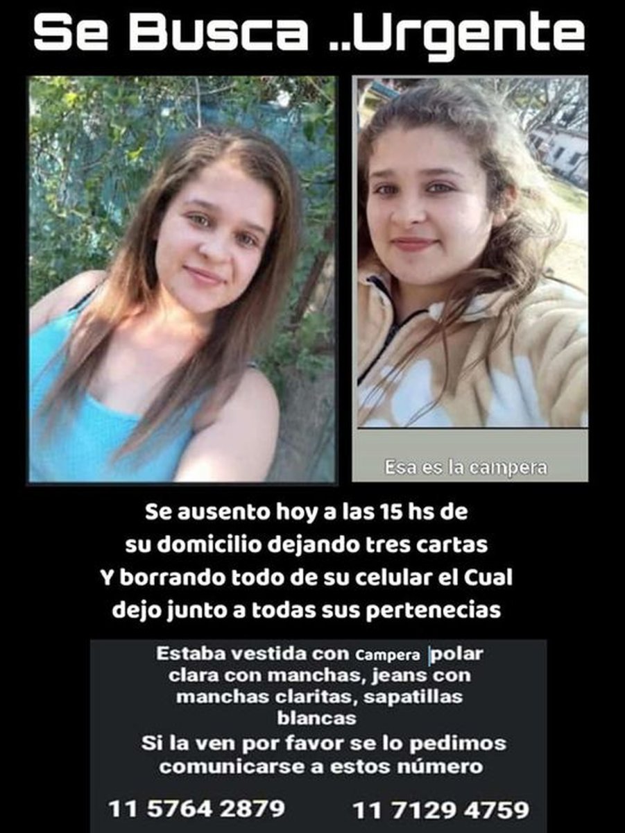 El flyer que difundieron por su desaparici&oacute;n.