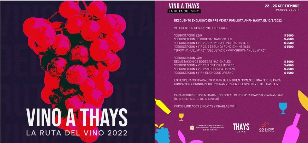 En Parque Leloir se realizar&aacute; la ruta del vino.