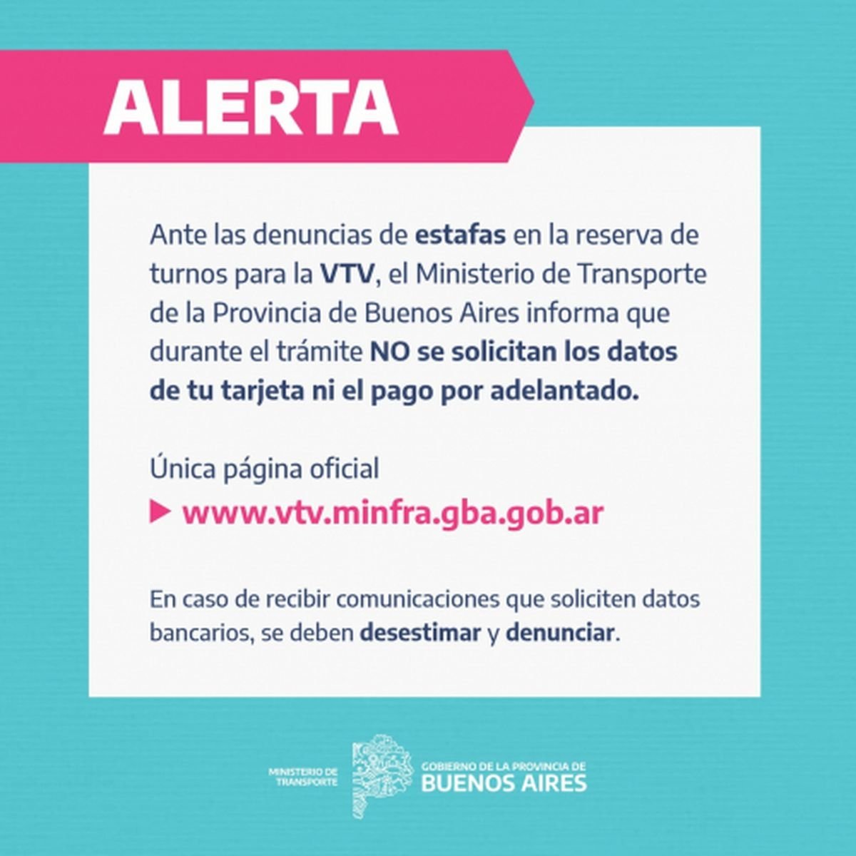 Alertan por estafas en los turnos para la VTV.