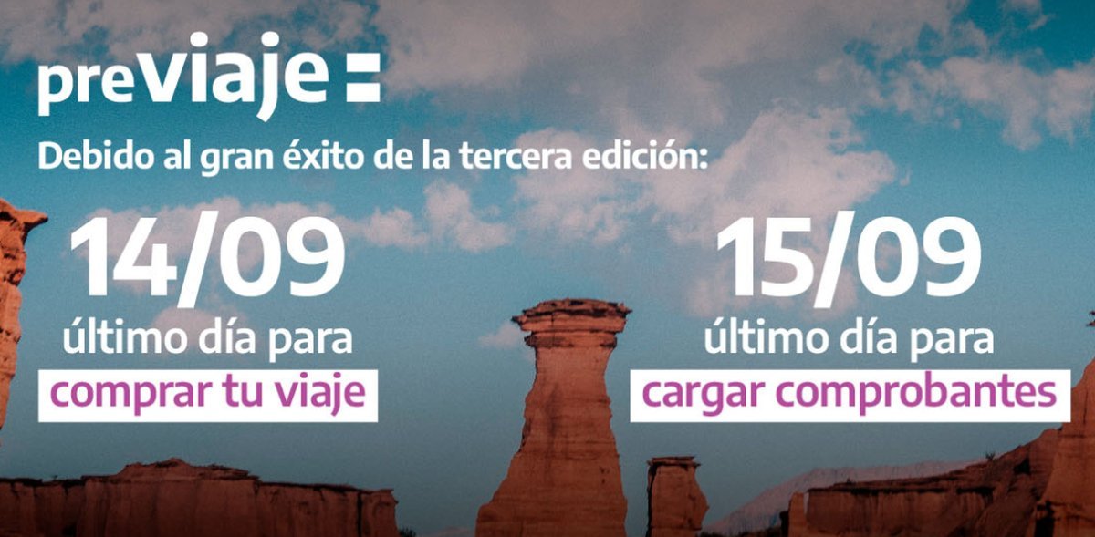 Comunicado de la p&aacute;gina oficial del Previaje 3.