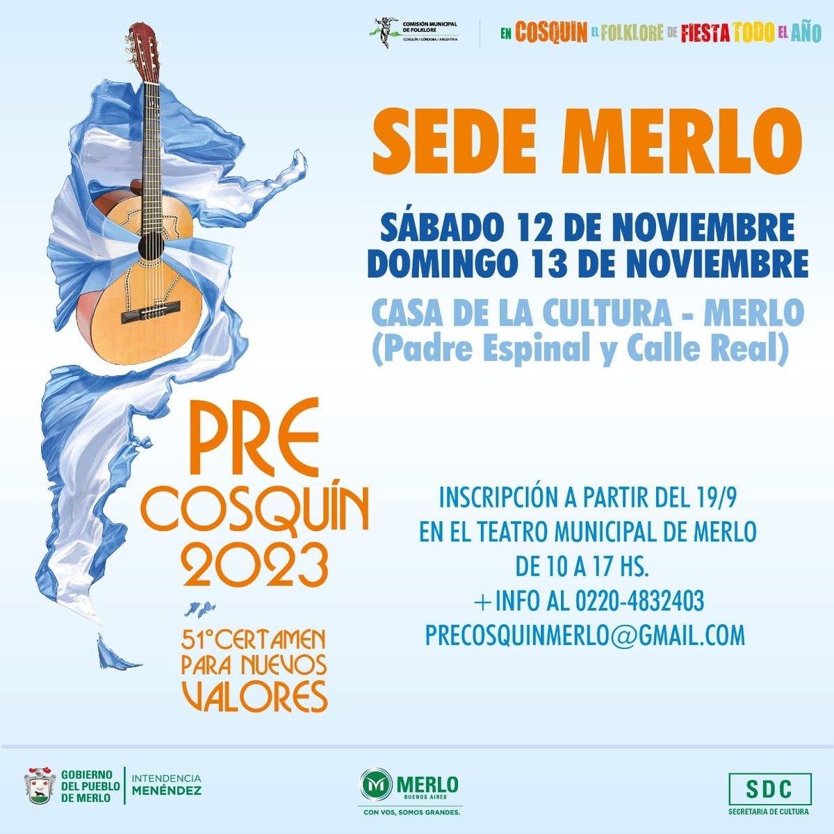 El Pre Cosqu&iacute;n 2023 tiene sede en Merlo.