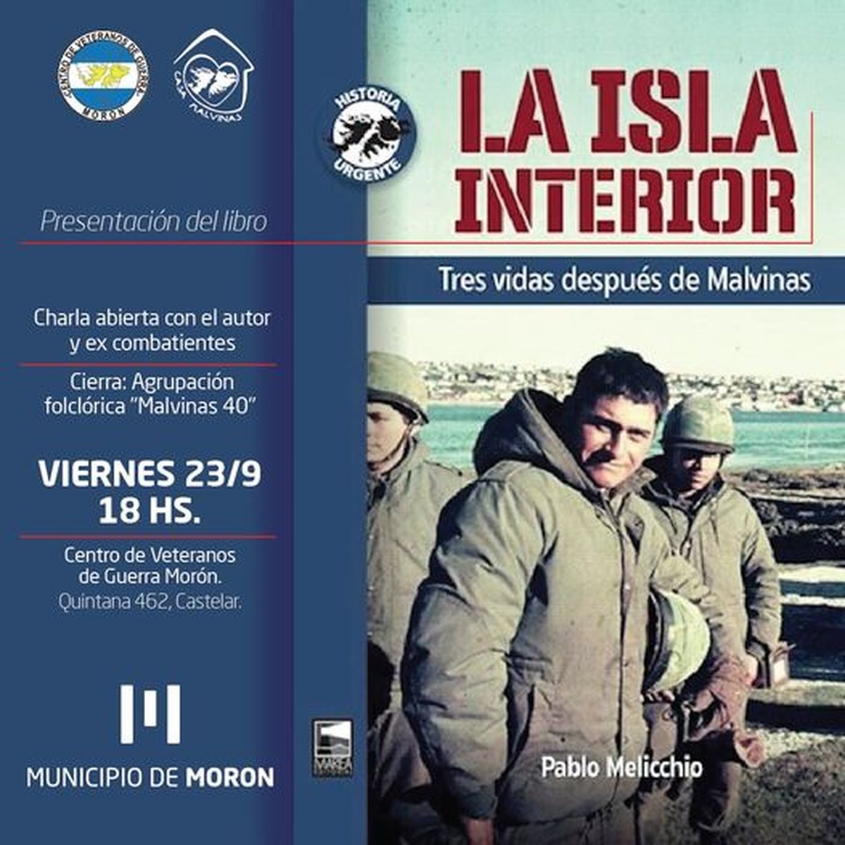Charla abierta con excombatientes de Malvinas en Mor&oacute;n.