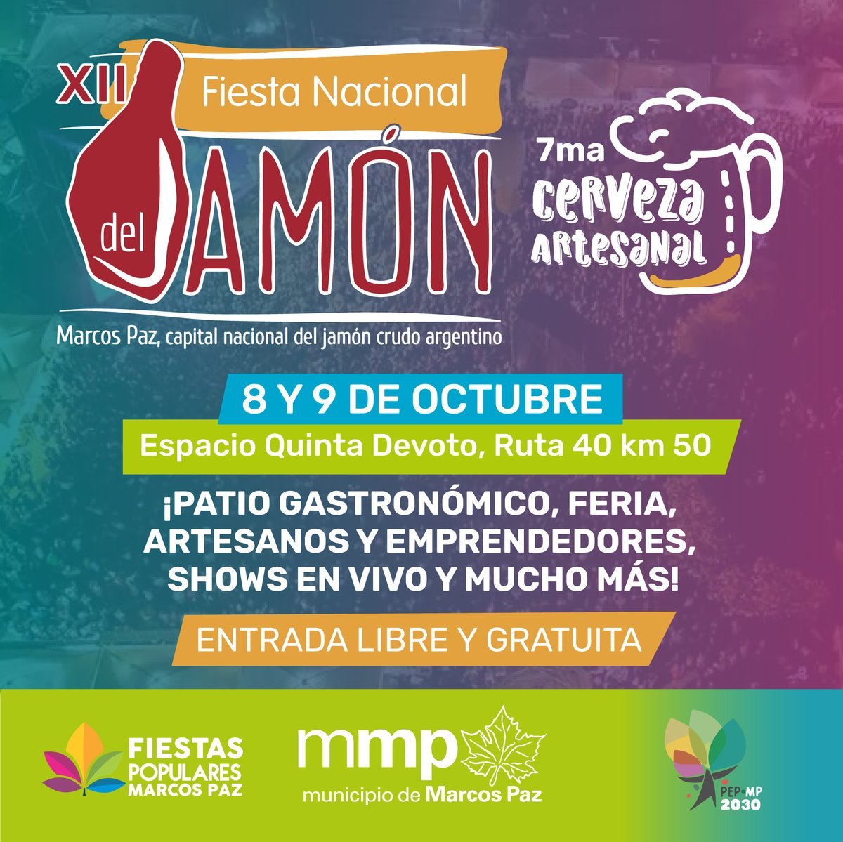 Se realizar&aacute; la fiesta del Jam&oacute;n y la Cerveza Artesanal en Marcos Paz.