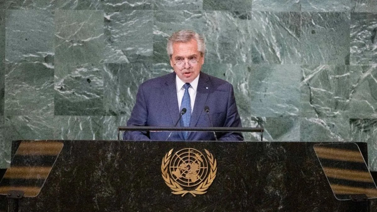 Alberto Fern&aacute;ndez en la Asamblea General de la ONU.