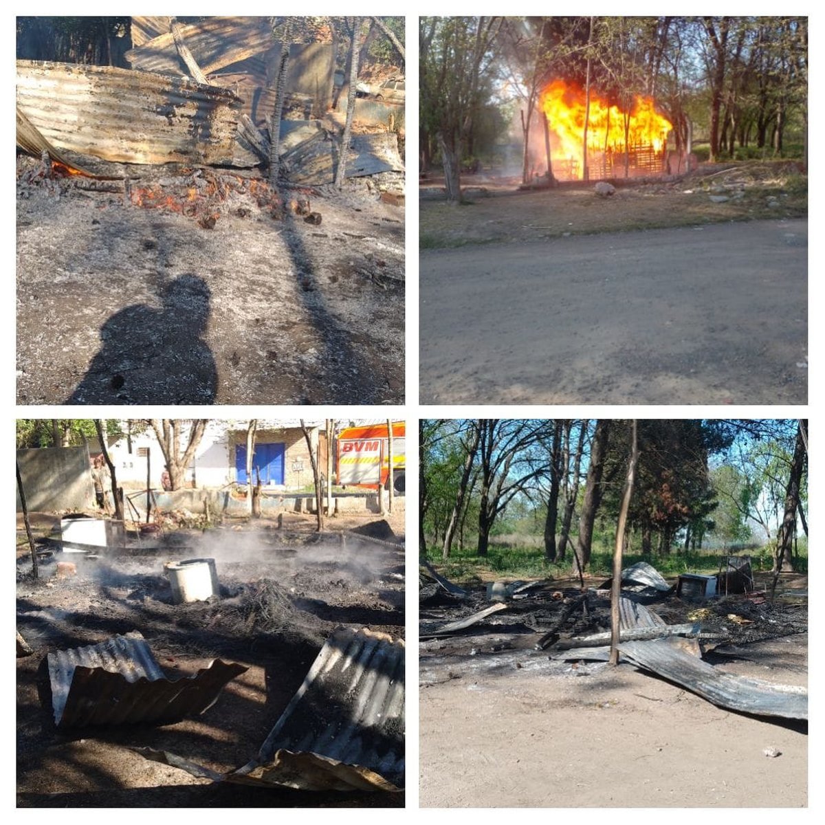 Incendio en un merendero de La Matanza.