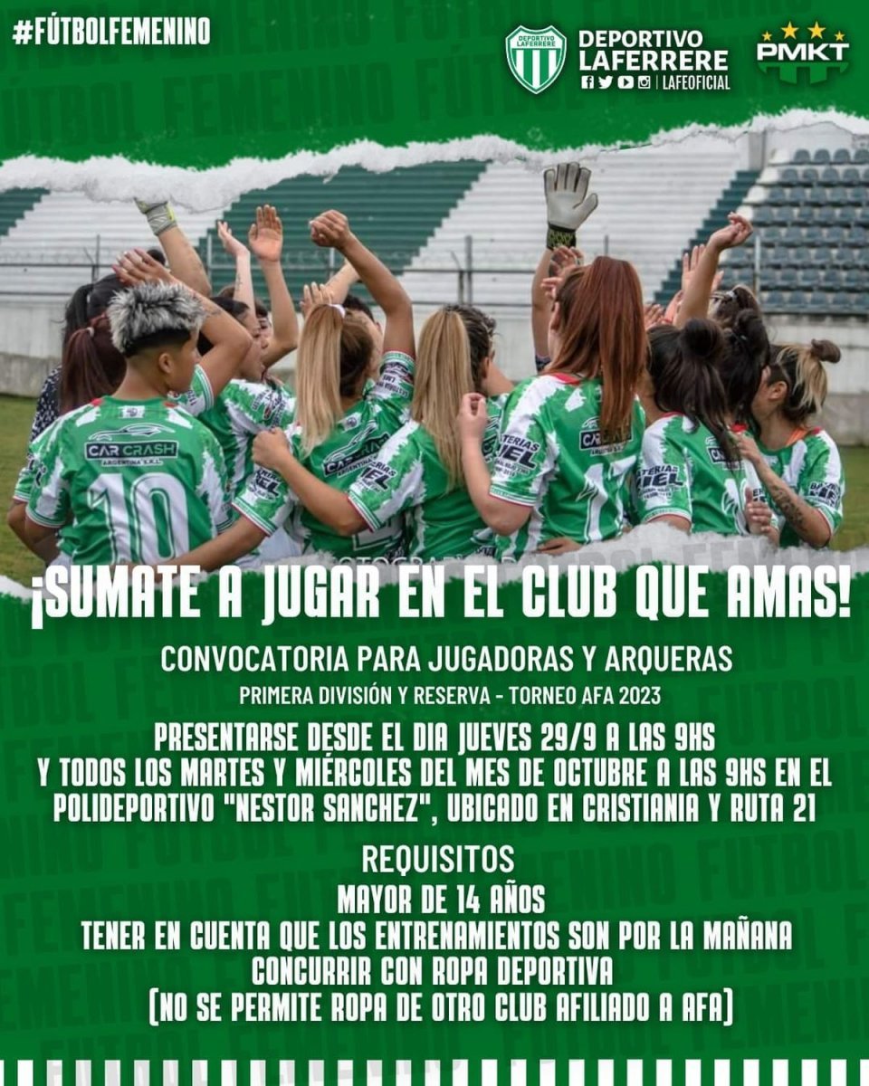 Flyer de Deportivo Laferrere.