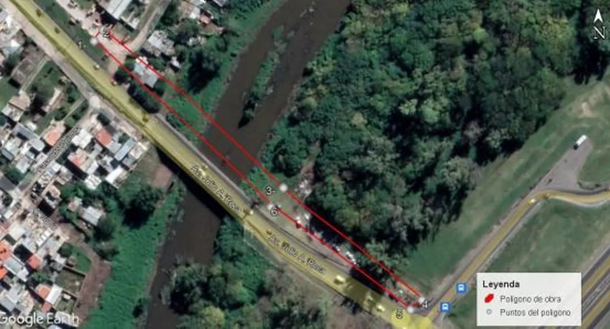 All&iacute; se ubicar&aacute; el nuevo puente sobre el r&iacute;o Reconquista.