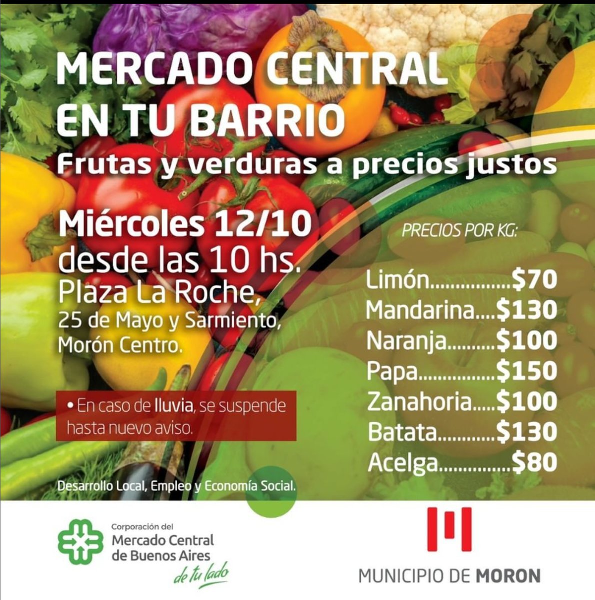 Nueva edici&oacute;n del Mercado Central en Mor&oacute;n.