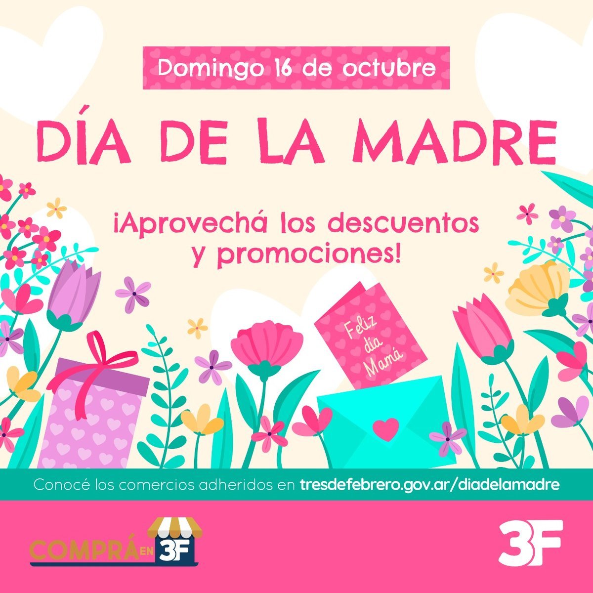 Fomentan el comercio local para el d&iacute;a de la madre en el Municipio Tres de Febrero.