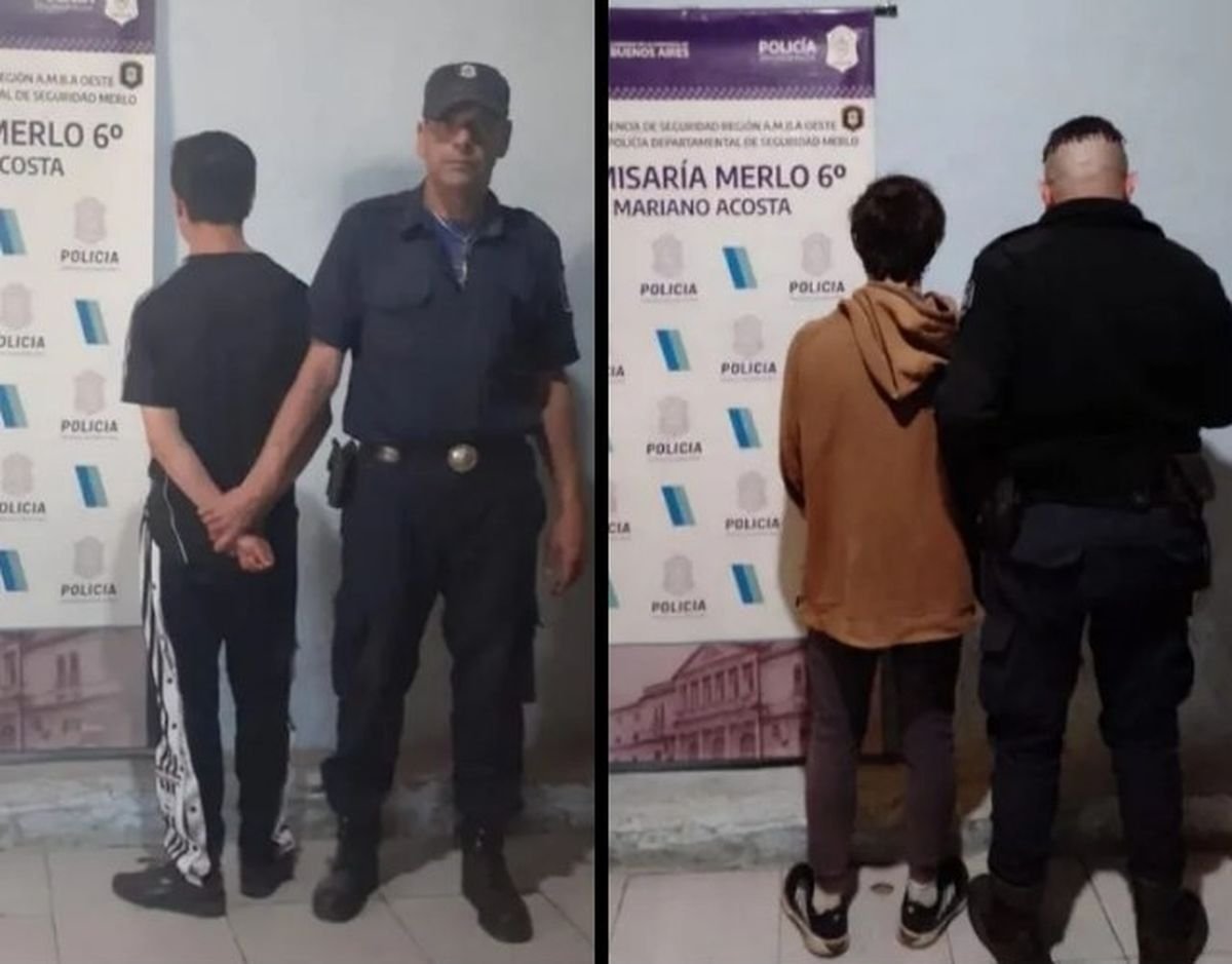 Los principales sospechosos del crimen de Nicol&aacute;s cuando fueron detenidos en Merlo.