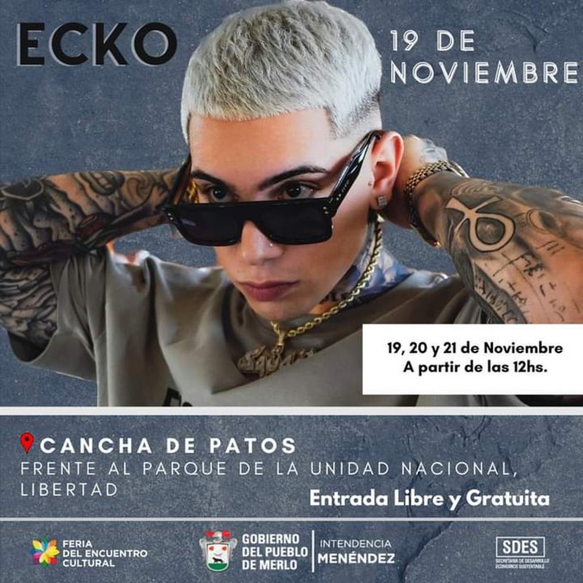 Recital gratuito de Ecko en Merlo.