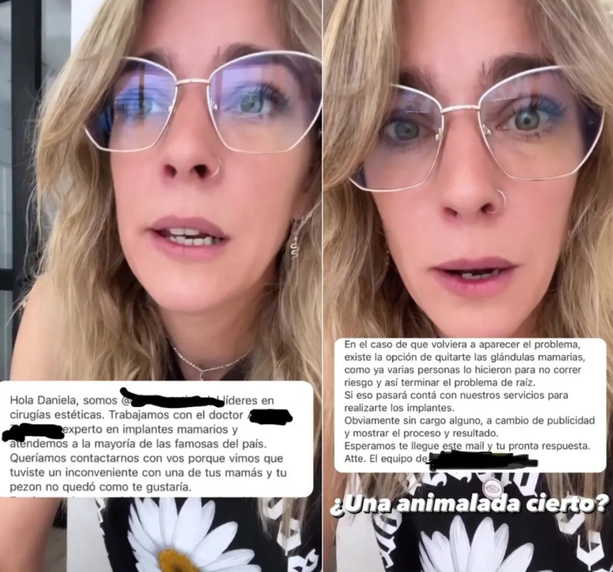 Dani La Chepi mostr&oacute; el mail en sus redes.