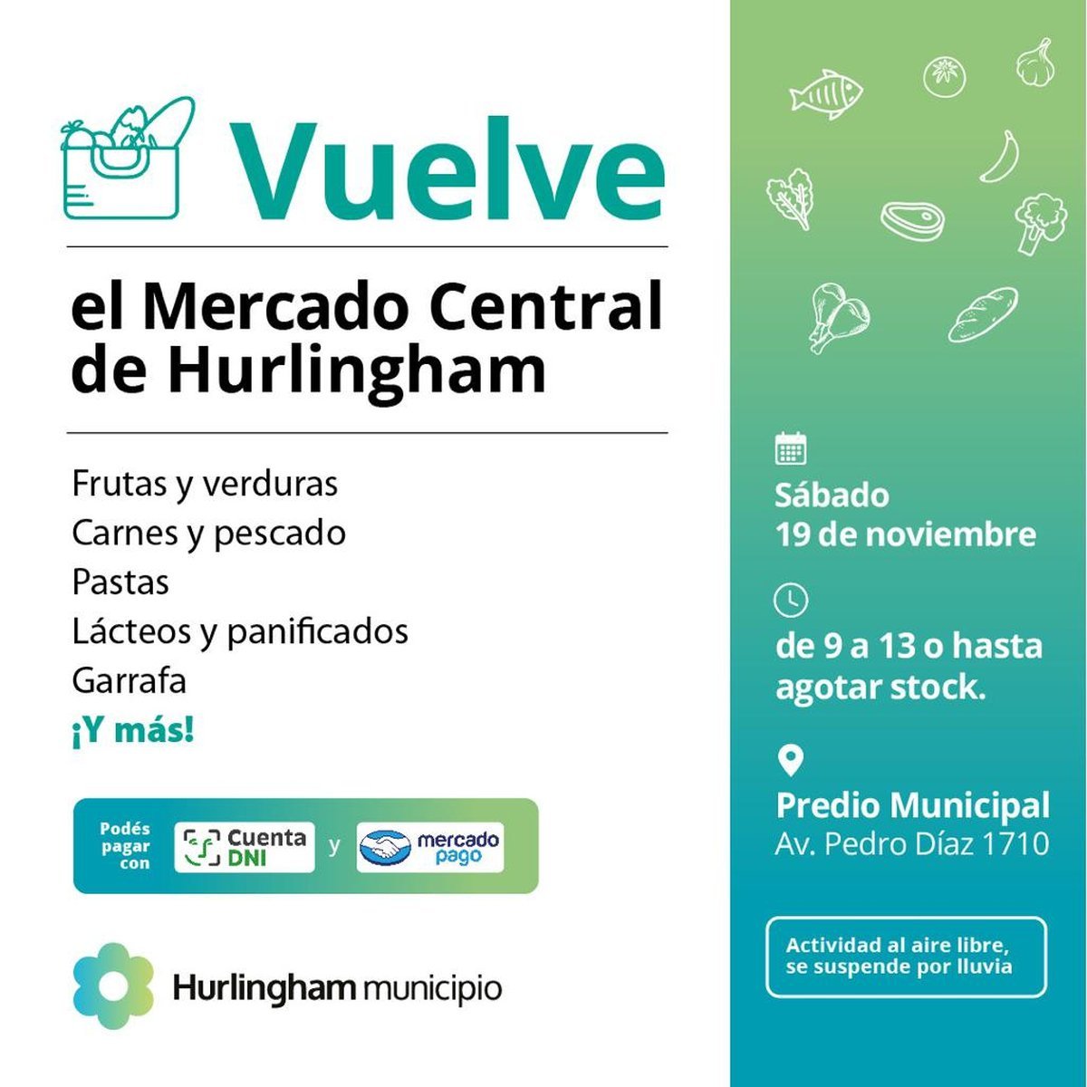 Vuelve el Mercado Central con precios accesibles a Hurlingham.