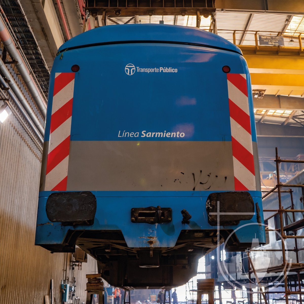 Los antiguos vagones doble piso del Tren Sarmiento.