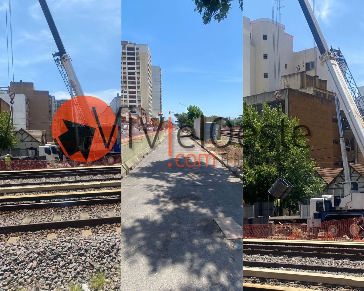 Obras del puente modular en Ramos Mej&iacute;a. 