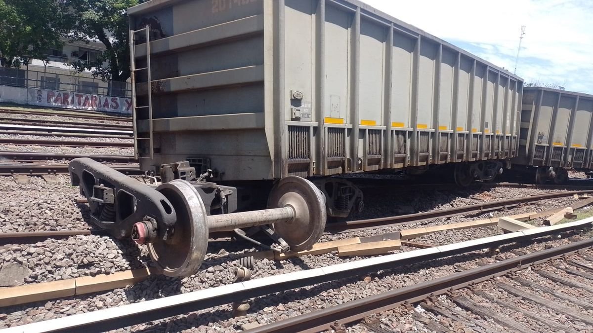 Tren Sarmiento: un tren de carga descarril&oacute; en Haedo