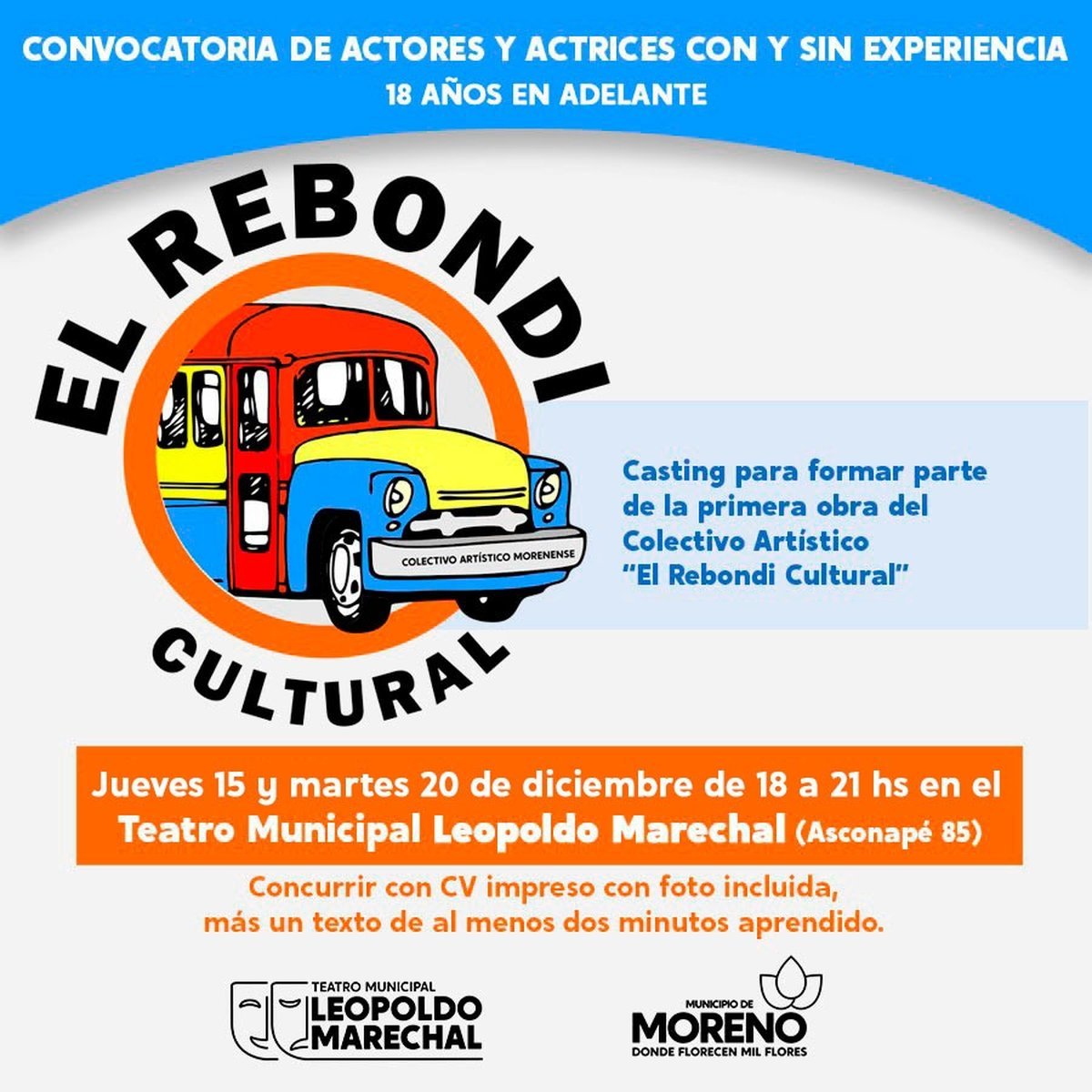 Moreno abri&oacute; una convocatoria para actores y actrices.