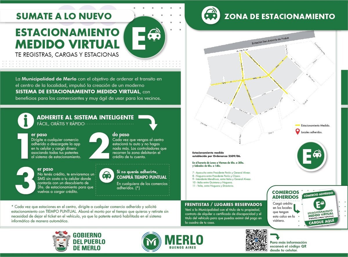 Estacionamiento inteligente en Merlo.