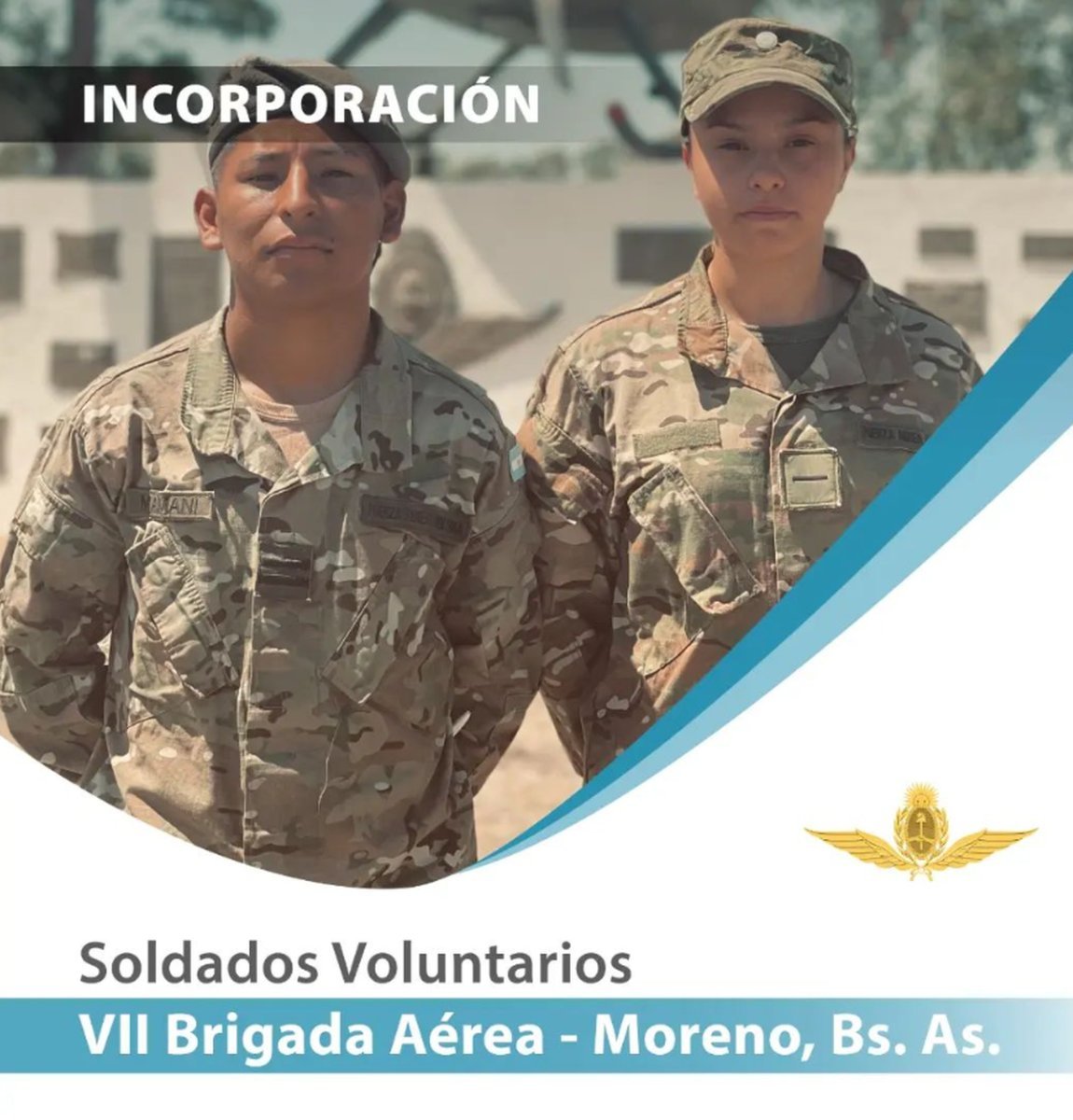 La VII Brigada A&eacute;rea ubicada en Moreno incorpora soldados voluntarios.