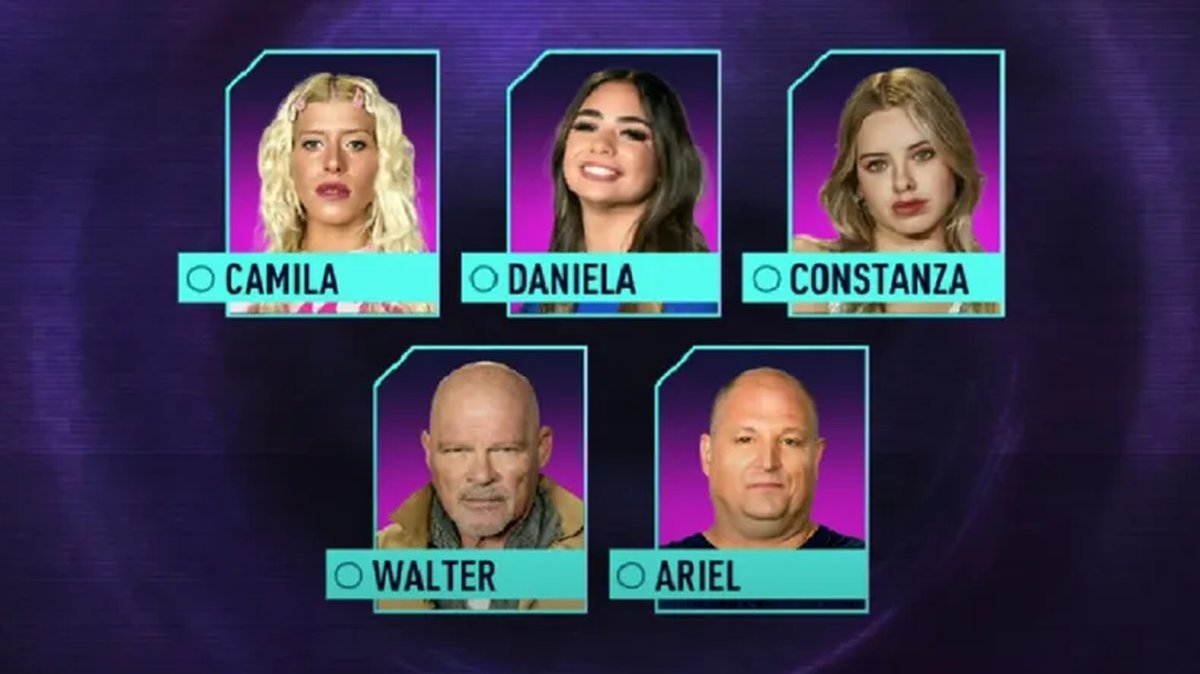 La placa de nominaci&oacute;n de Gran Hermano.