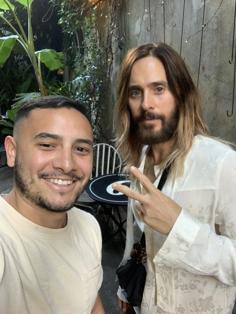 Una de las fotos que publicaron sus fans de Jared Leto en las redes sociales.