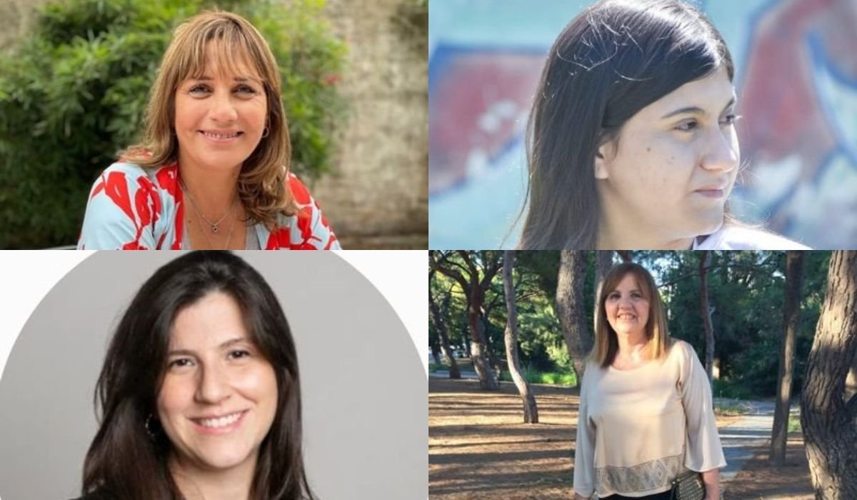 Las cuatro funcionarias de Hurlingham desplazadas.