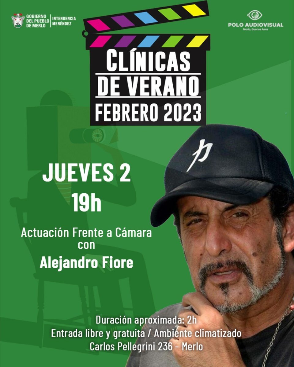 Alejandro Fiore brindar&aacute; una clase de actuaci&oacute;n gratuita en Merlo.