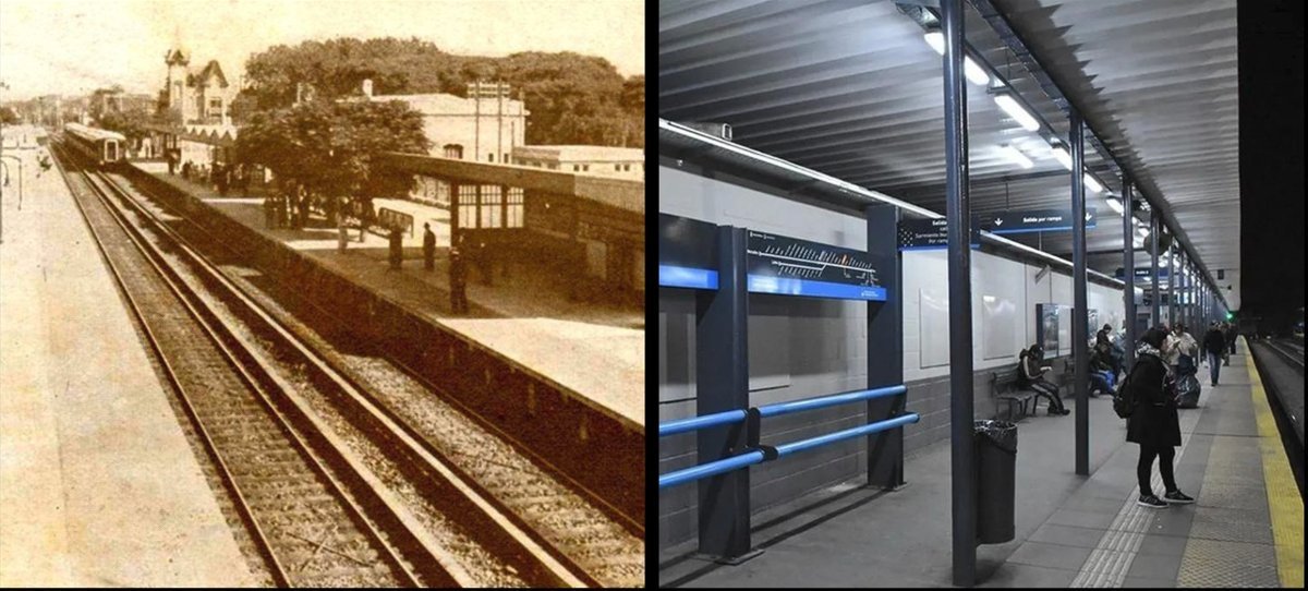 Estaci&oacute;n de Mor&oacute;n, antes y despu&eacute;s. Foto: Instituto y Archivo Hist&oacute;rico de Mor&oacute;n. &nbsp;