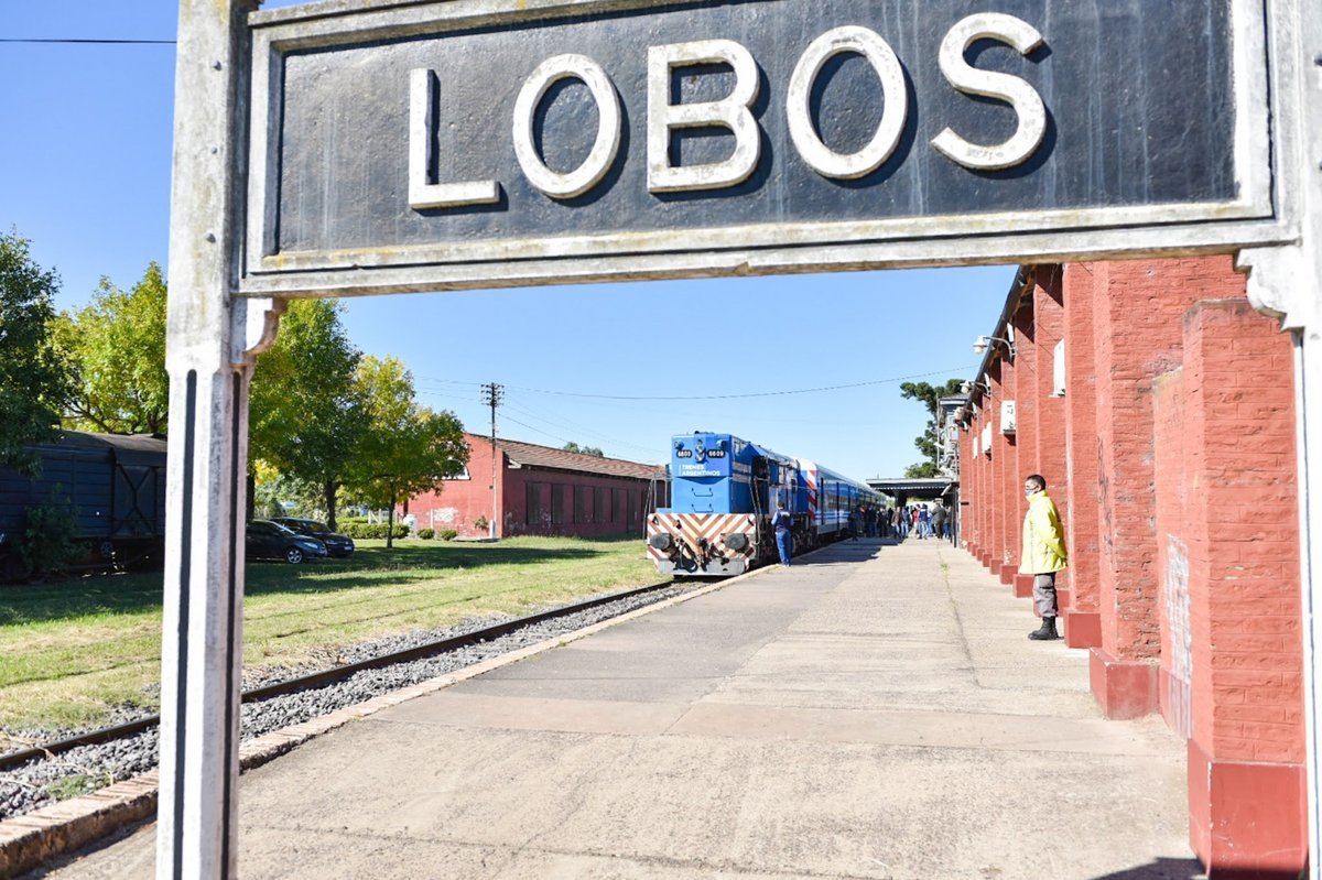 Estaci&oacute;n de Lobos del Tren Sarmiento.