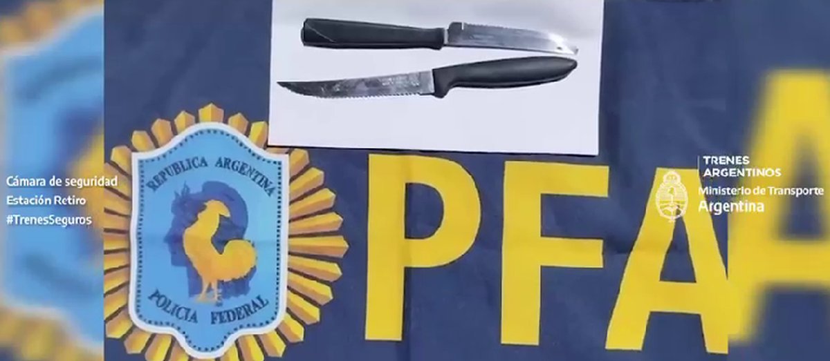 Trenes: llevaba dos armas blancas y termin&oacute; detenido.