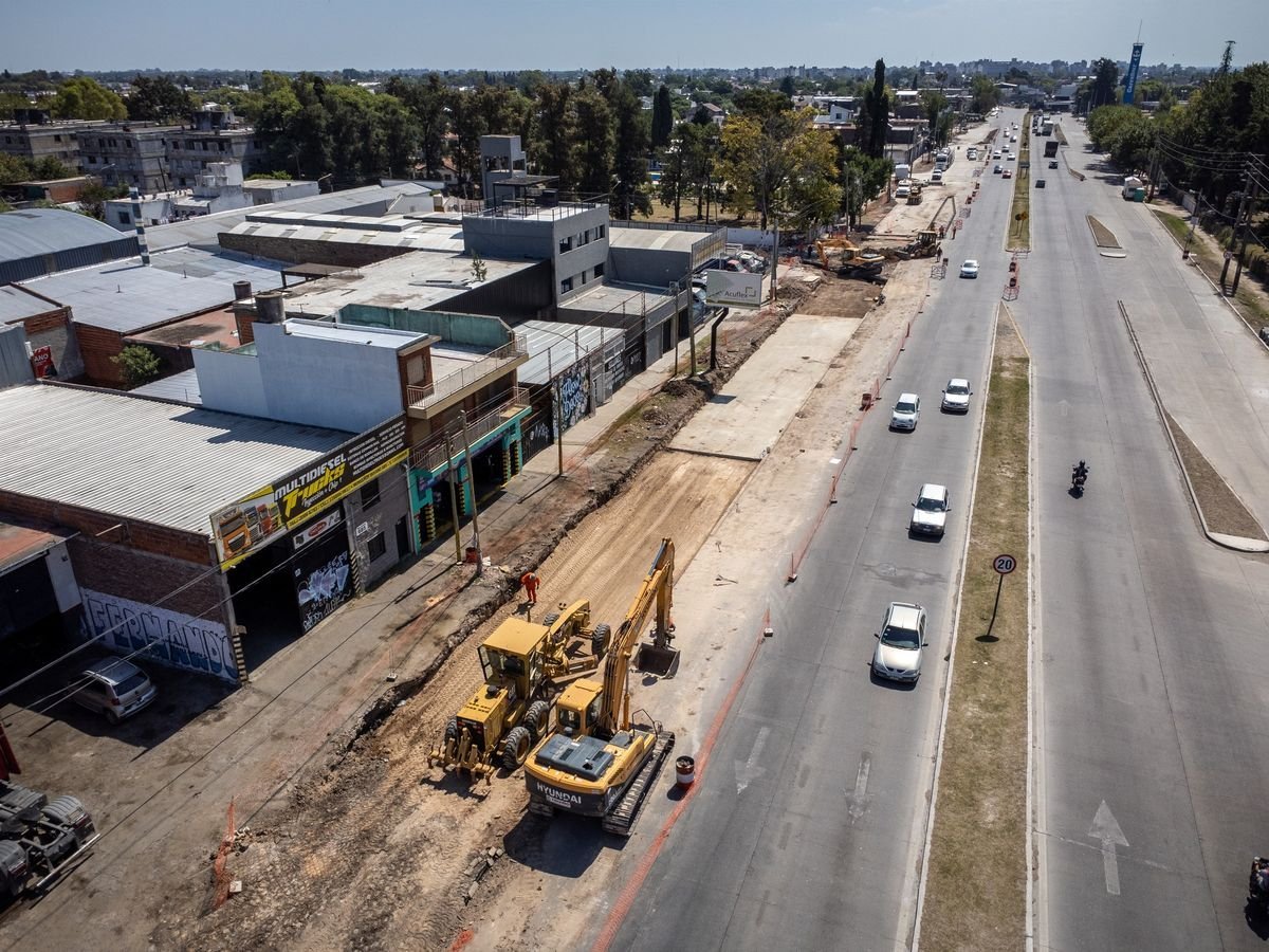 La Matanza: avanzan las obras sobre la Ruta Provincial N&deg;4.