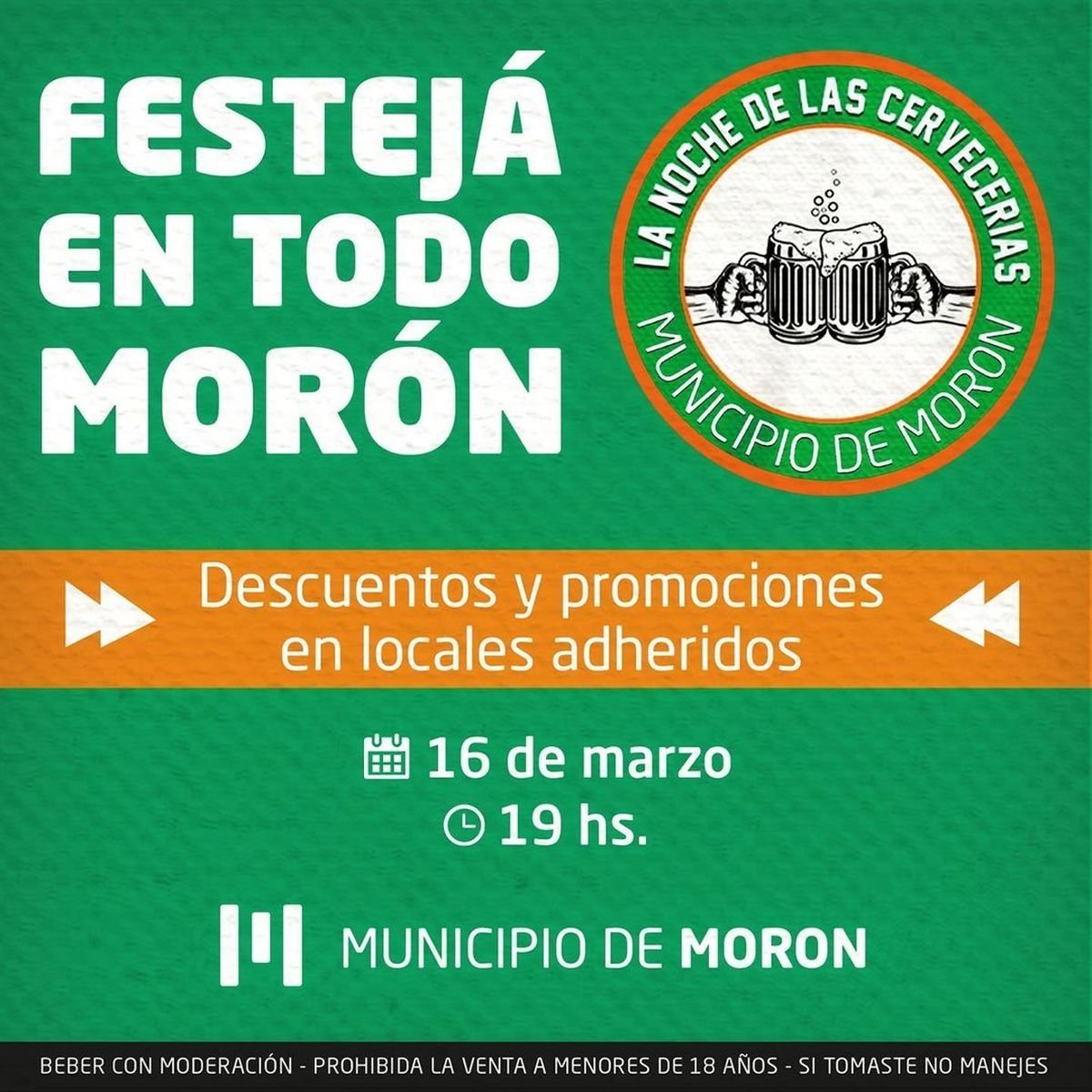 Mor&oacute;n festejar&aacute; la noche de las cervecer&iacute;as.