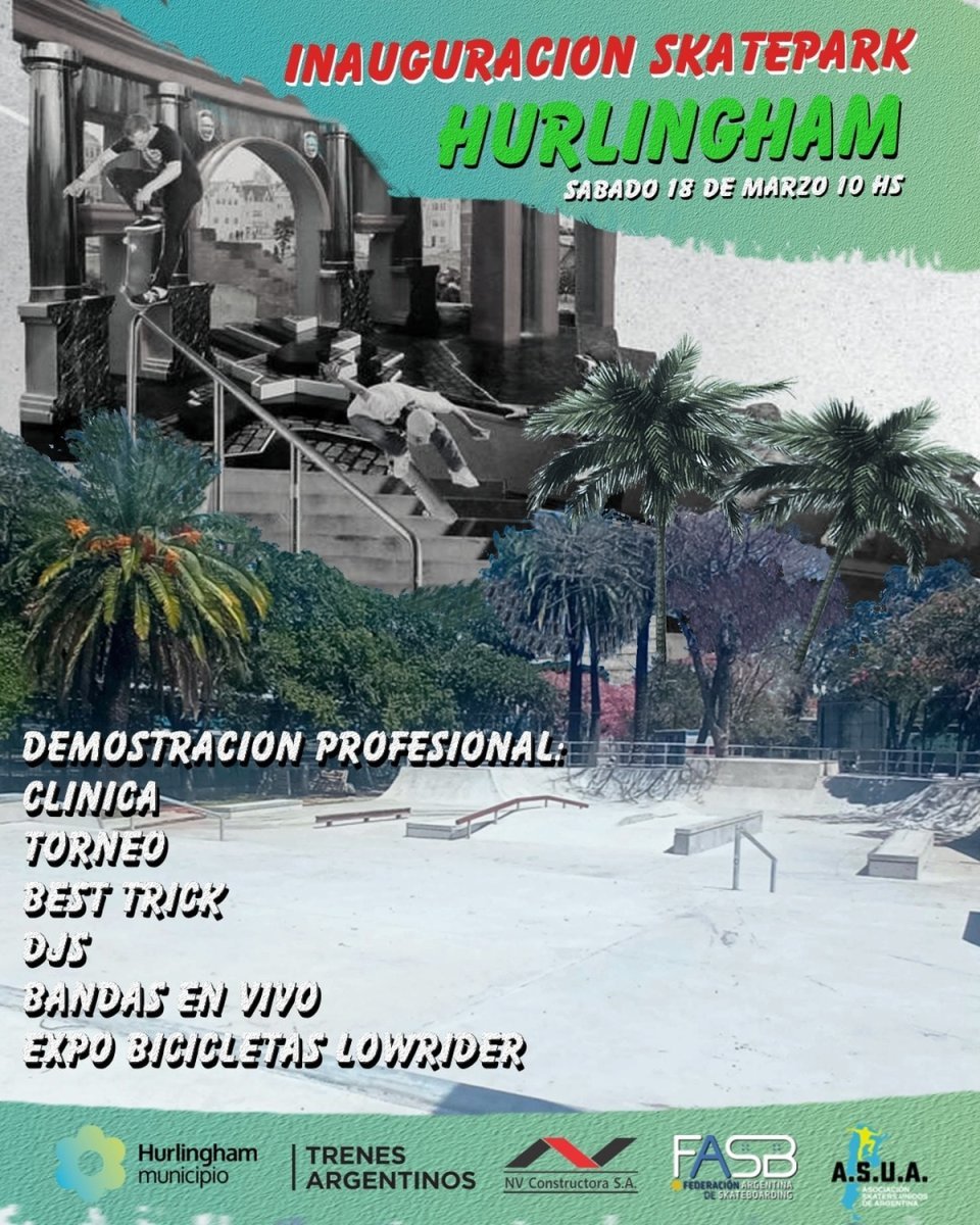 Inauguraci&oacute;n del stake park de la estaci&oacute;n de Hurlingham.