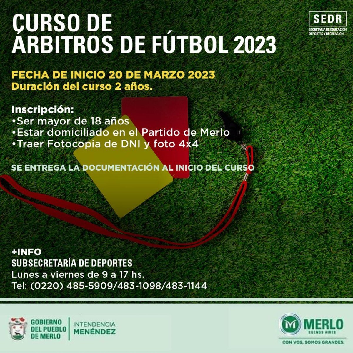 Se abri&oacute; la inscripci&oacute;n para el curso de &Aacute;rbitros de F&uacute;tbol de Merlo.