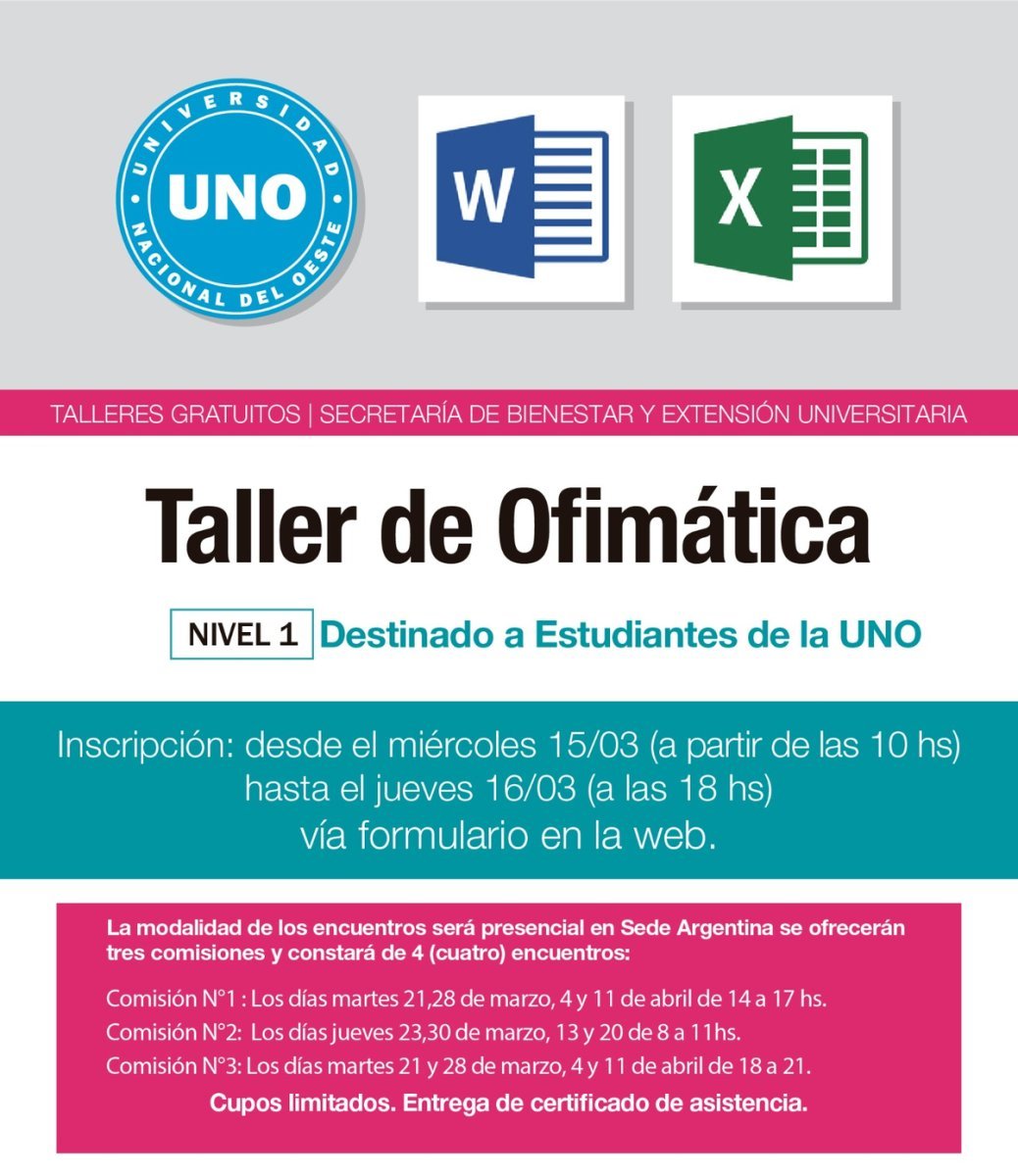 La Universidad del Oeste brindar&aacute; cursos de Ofim&aacute;tica gratis.