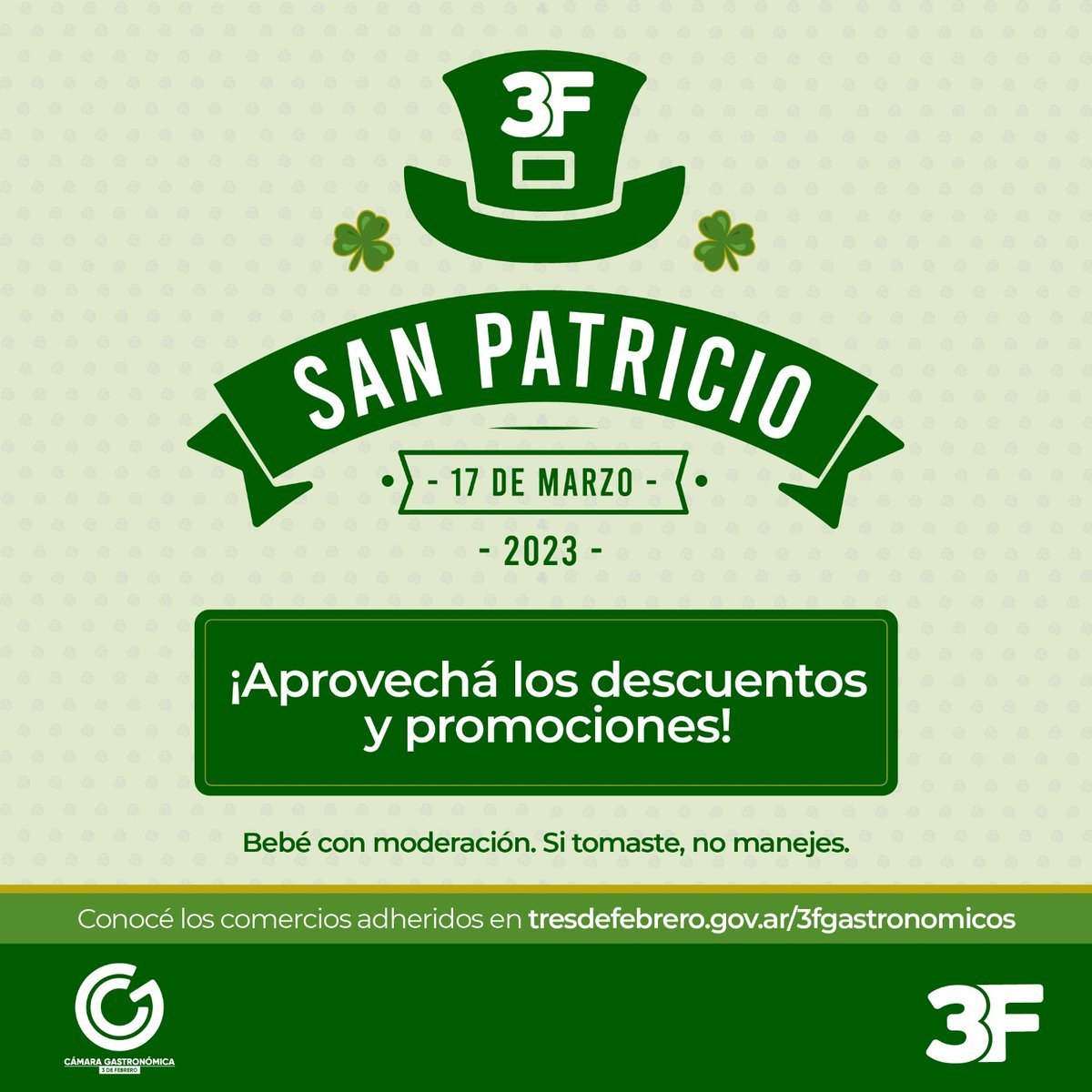 Varios comercios de Tres de febrero tendr&aacute;n descuentos en San Patricio.