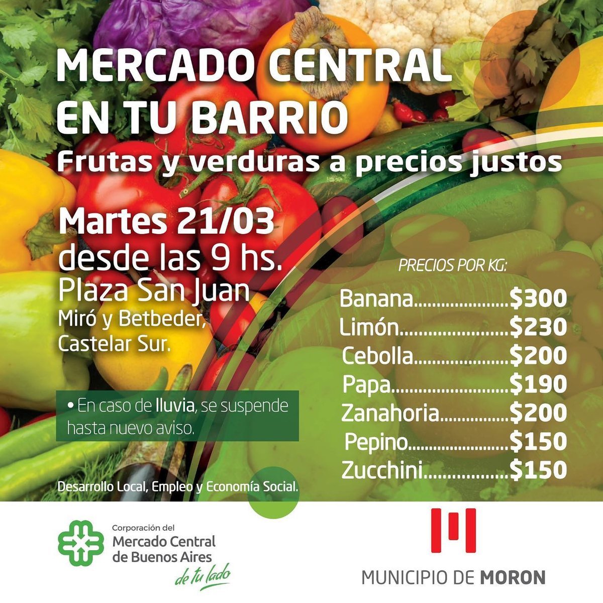 El Mercado Central estar&aacute; en Mor&oacute;n con descuentos.